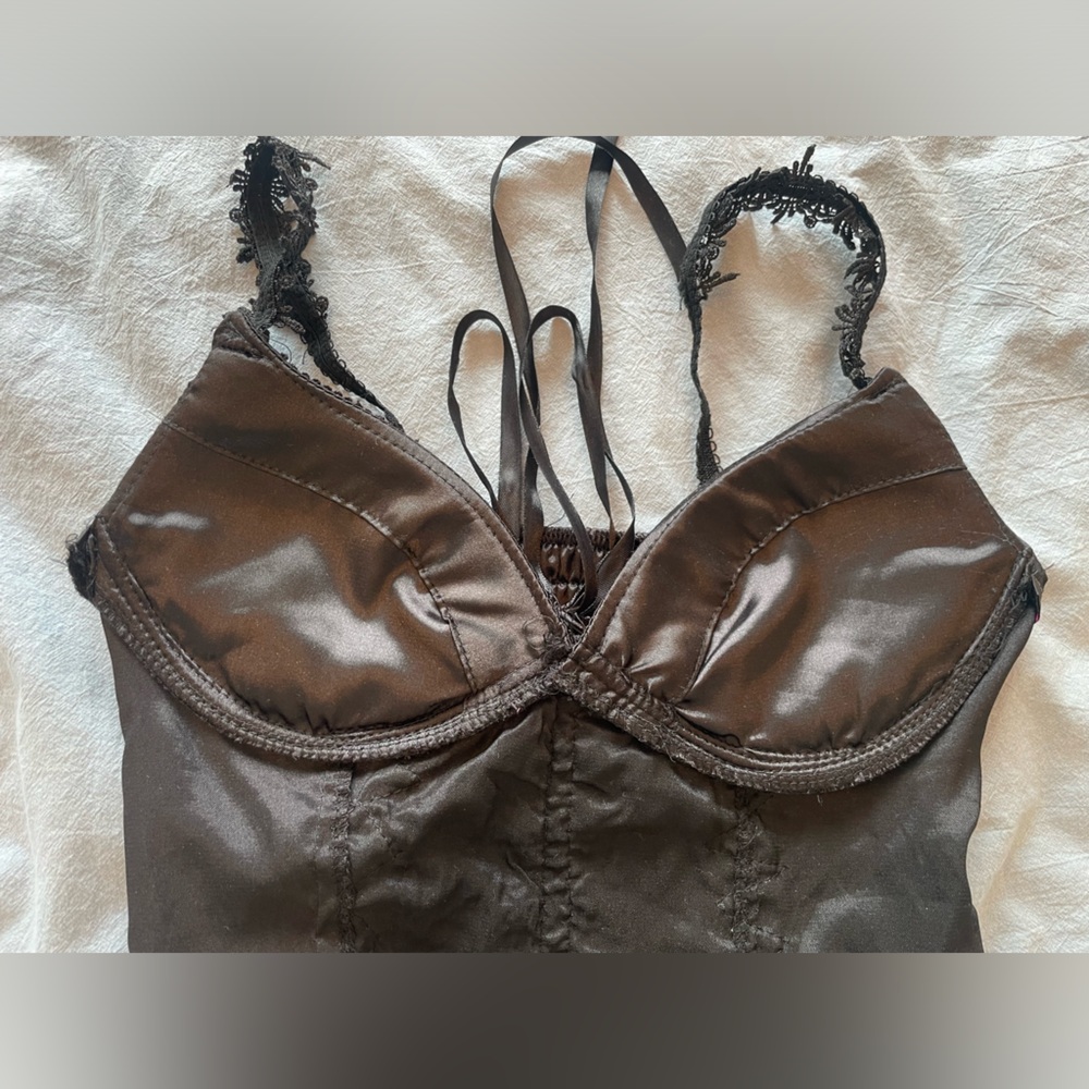 Amazing Vintage Black Seductions Corset Top - Picture 6 of 13